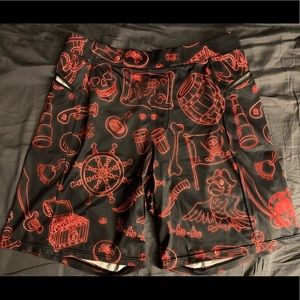 Feed Me Fight Me Red Pirate Shorts